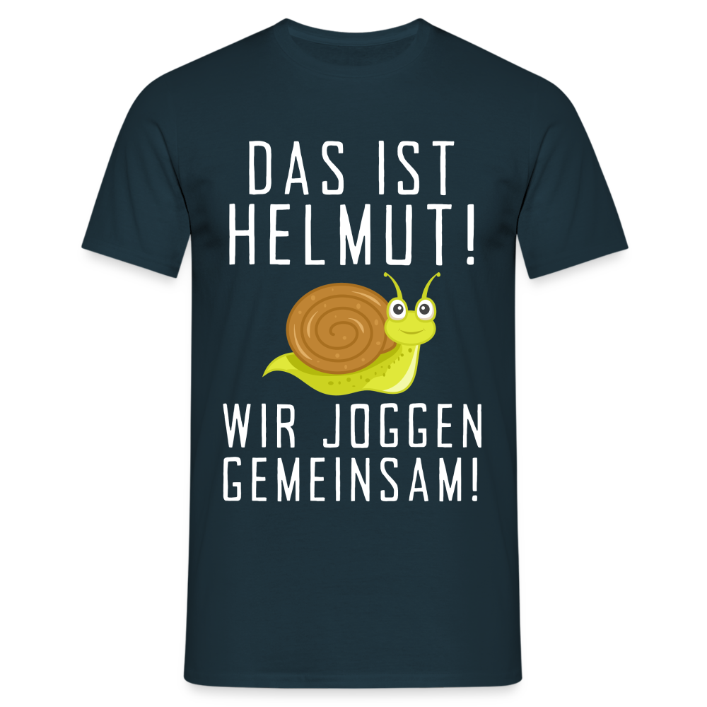 Das ist Helmut! Wir Joggen gemeinsam! Herren T-Shirt - Navy