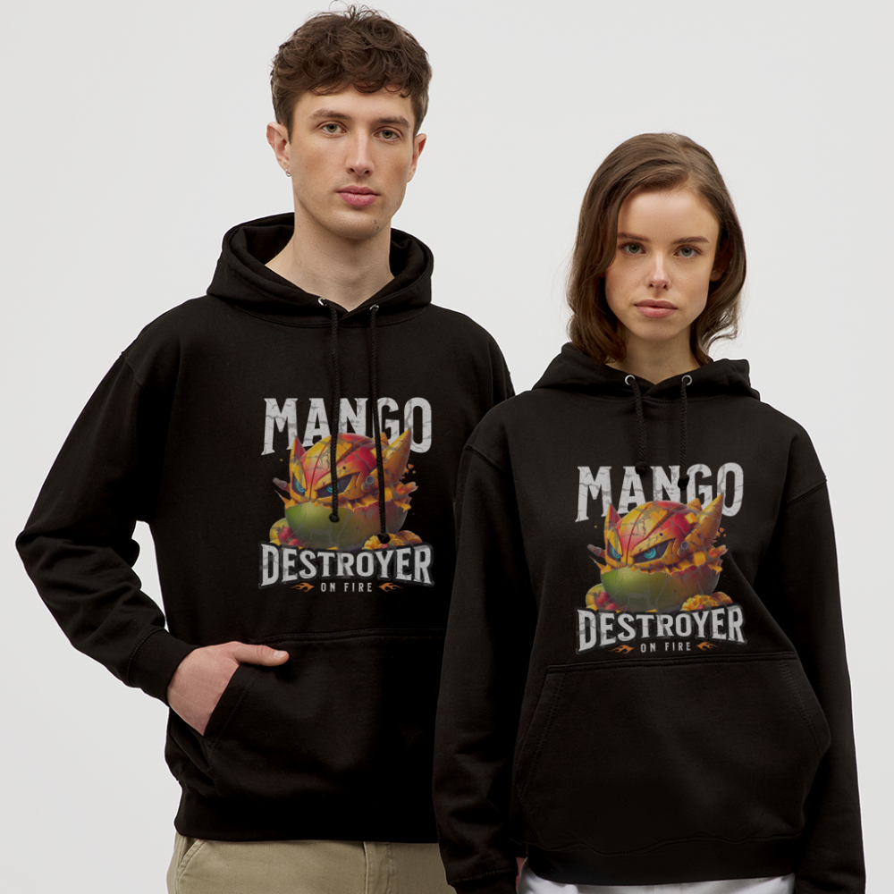 Mango Destroyer on Fire Unisex Hoodie - Schwarz