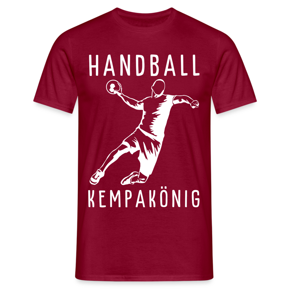 Handball Kempakönig Handballer Spruch Herren T-Shirt - Ziegelrot