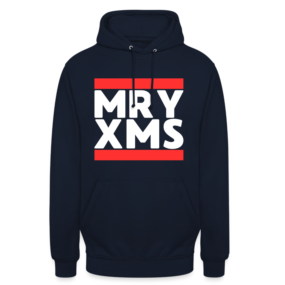 MRY XMS Merry Christmas Ugly Unisex Hoodie - Navy