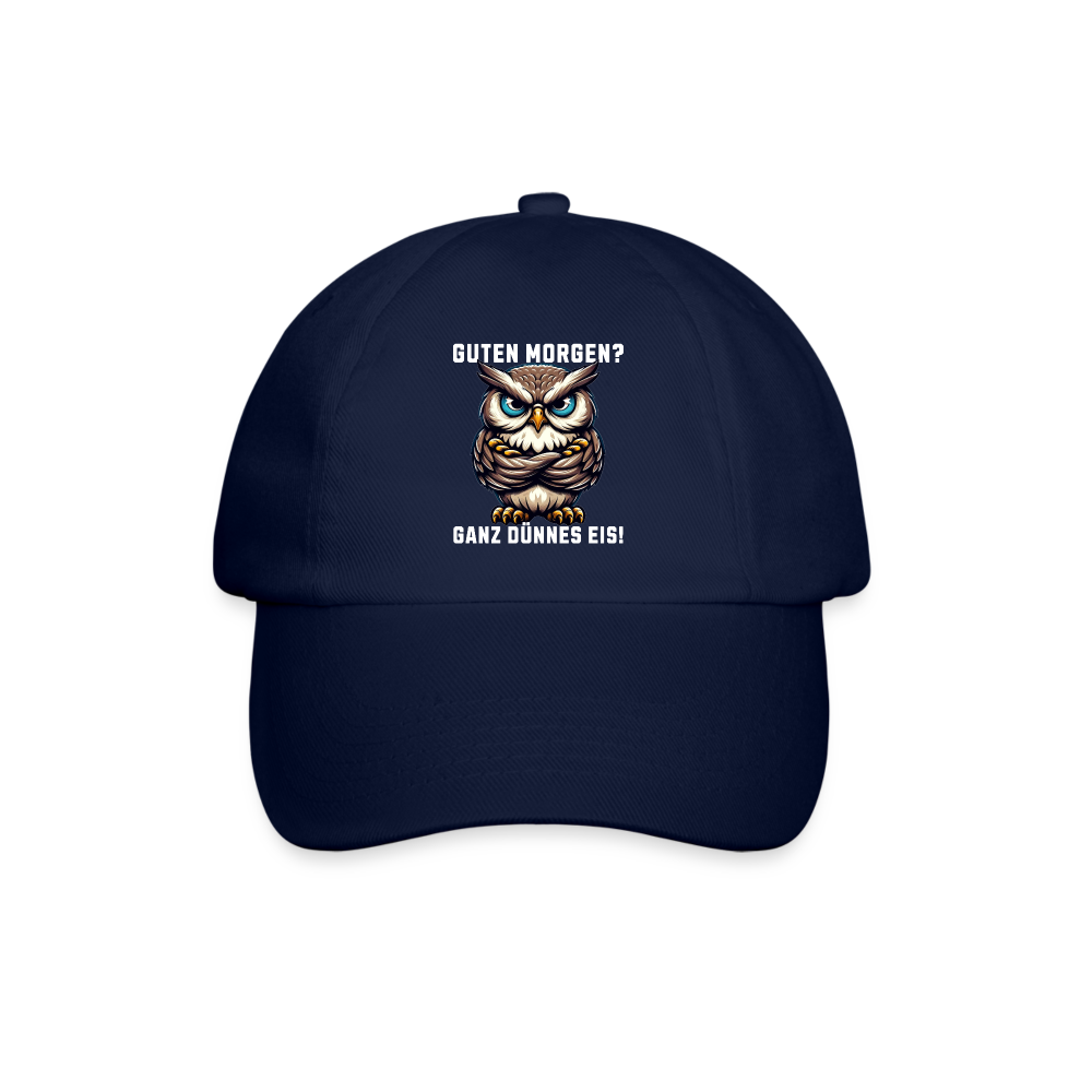 Guten Morgen? Ganz dünnes Eis mürrische Eule, Grumpy Owl Cap - Blau/Blau