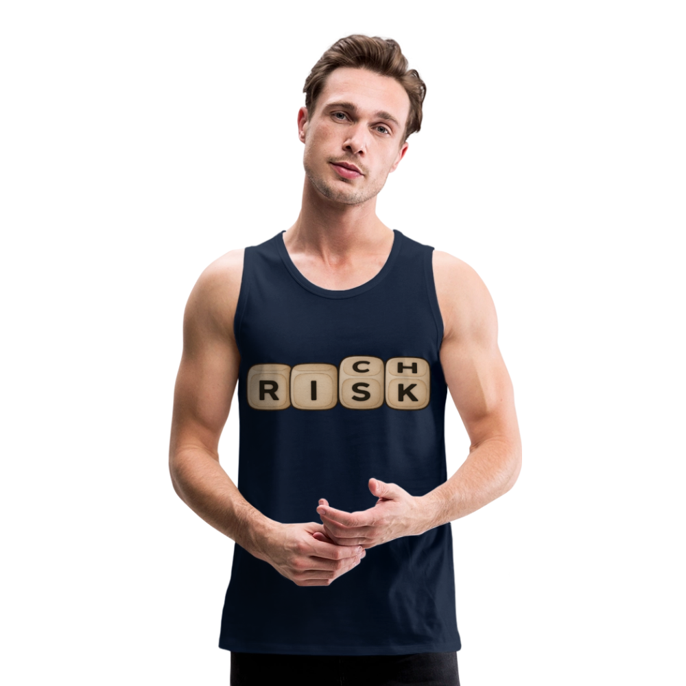 Risk Rich Würfel | Risiko für Reichtum Herren Premium Tank Top - Navy