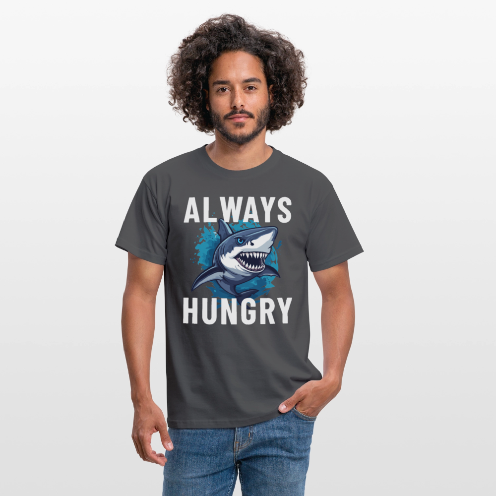 Always hungry shark Herren T-Shirt - Anthrazit