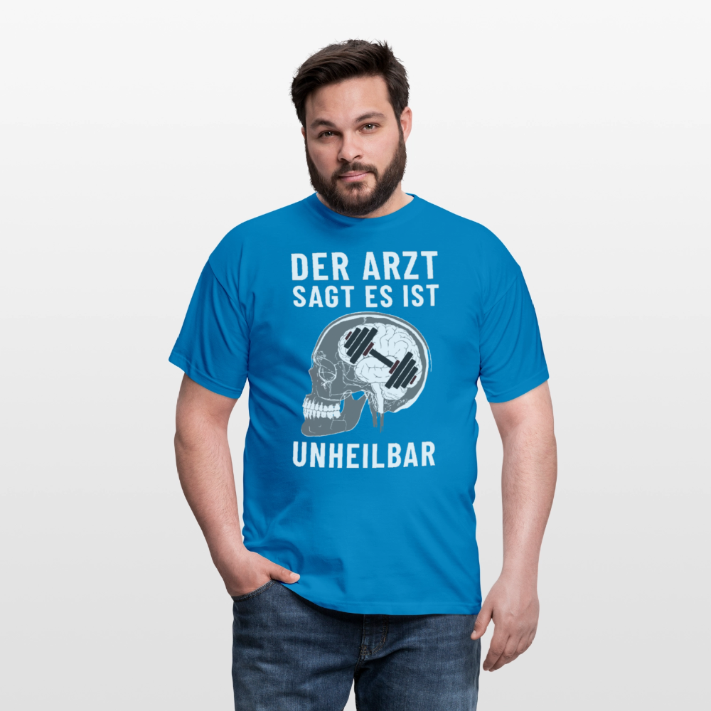 Der Arzt sagt es ist Unheilbar Röntgen Hirn Gym Herren T-Shirt - Royalblau