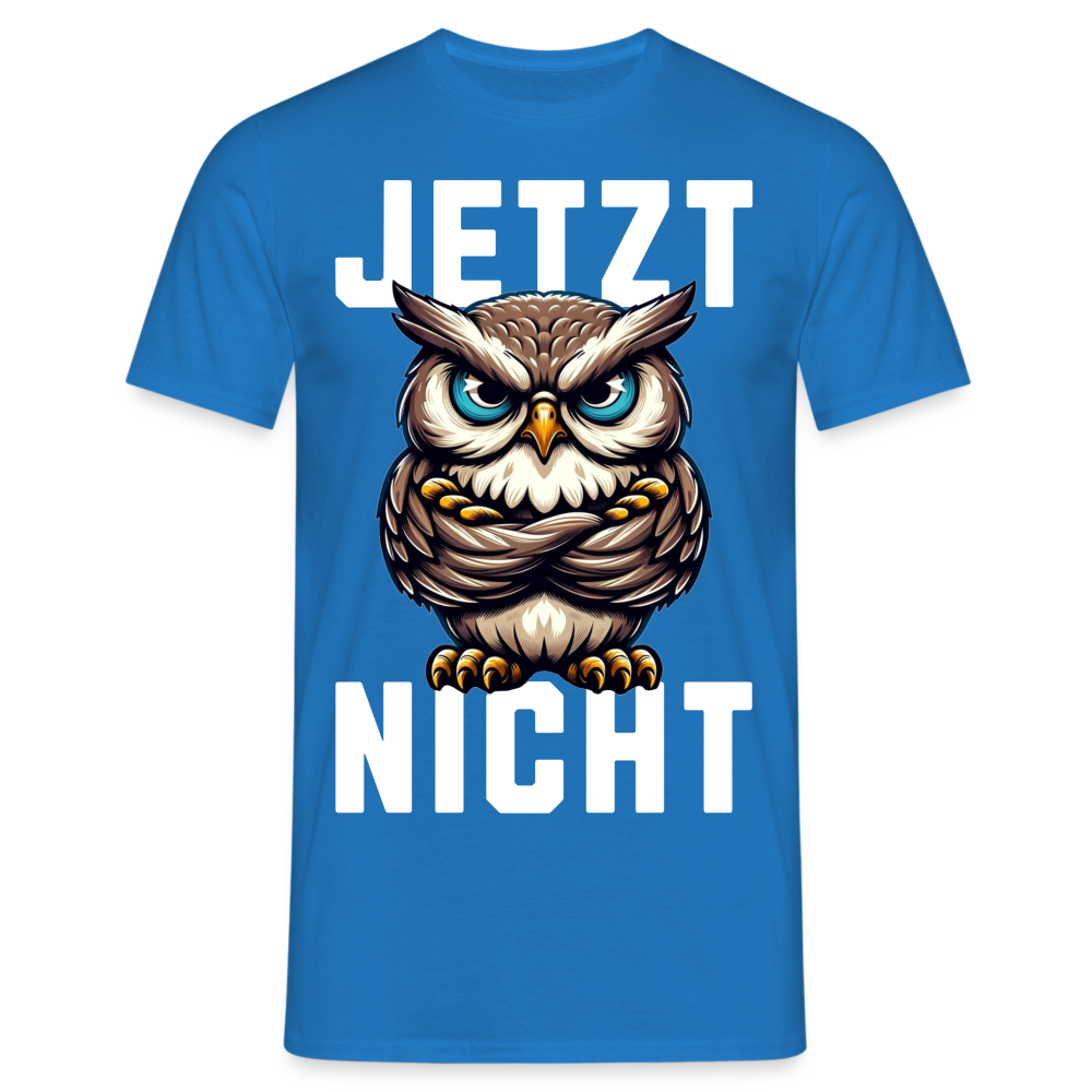 JETZT NICHT mürrische Eule, Grumpy Owl Herren T-Shirt - Royalblau