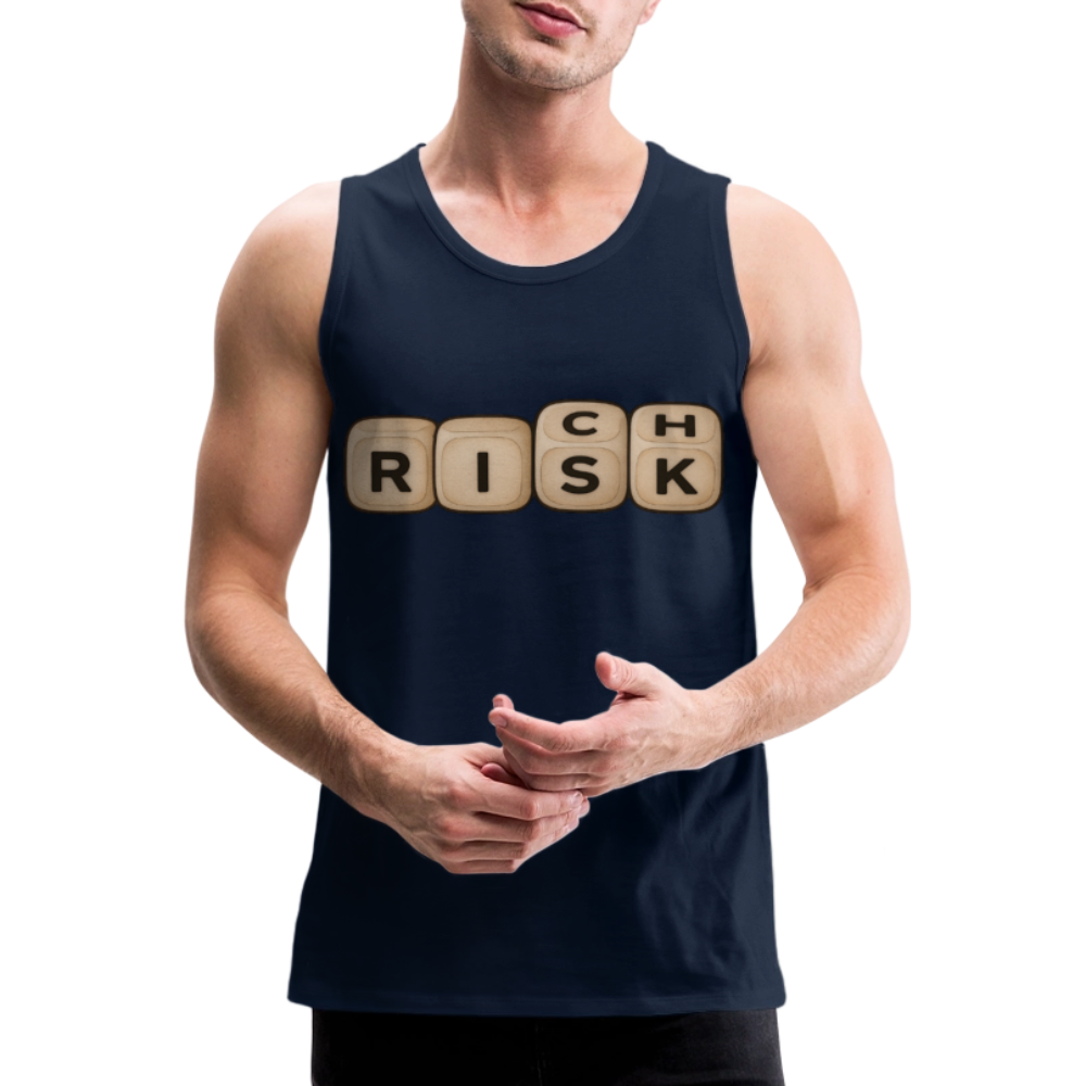 Risk Rich Würfel | Risiko für Reichtum Herren Premium Tank Top - Navy
