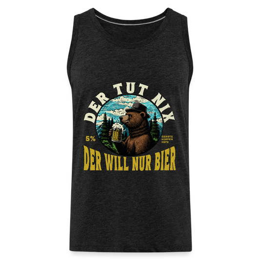Der tut nix der will nur Bier Bär Herren Premium Tank Top - Anthrazit