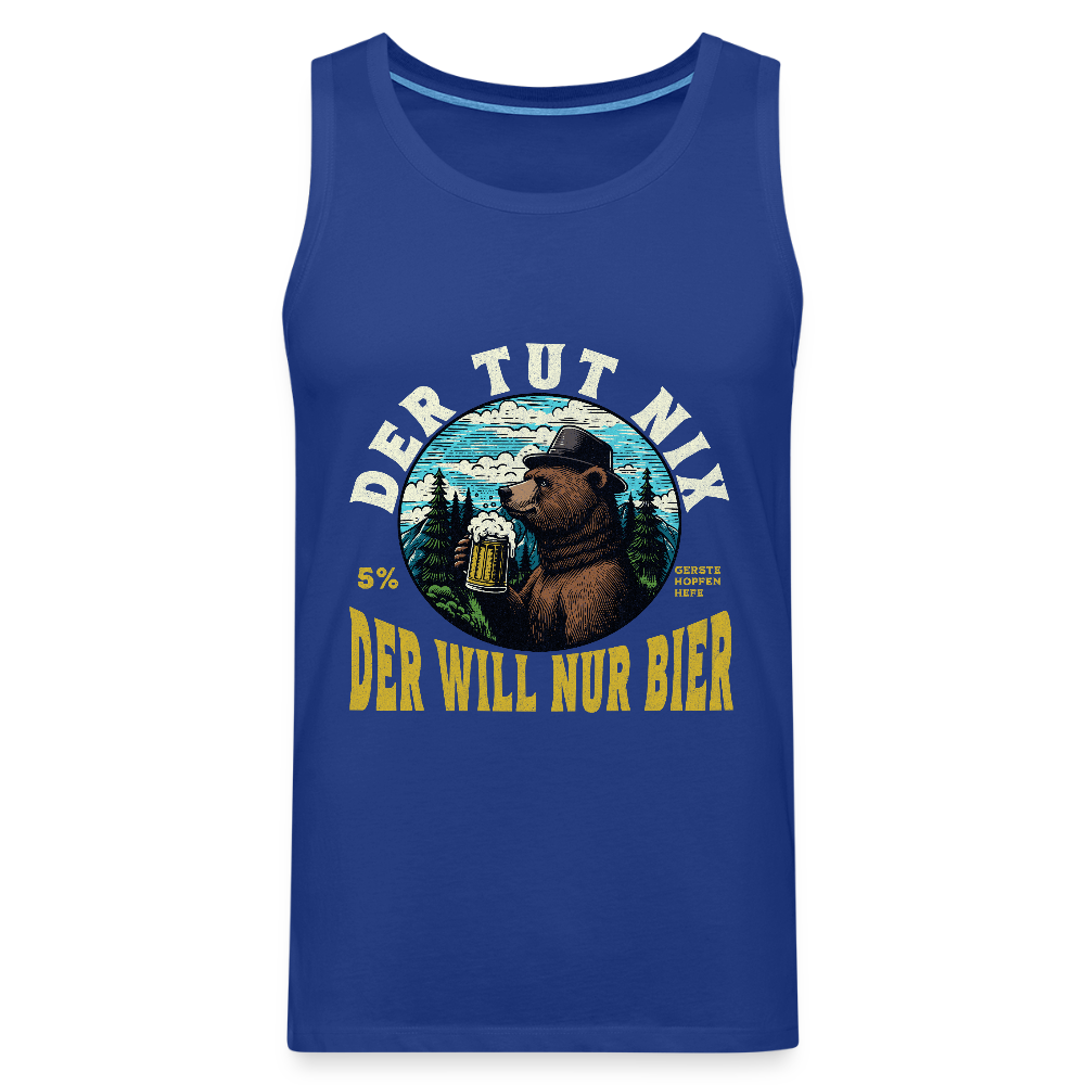 Der tut nix der will nur Bier Bär Herren Premium Tank Top - Königsblau