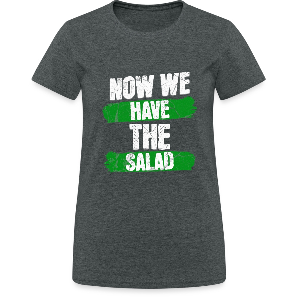 Now we have the Salad Grün Damen T-Shirt - Dunkelgrau meliert