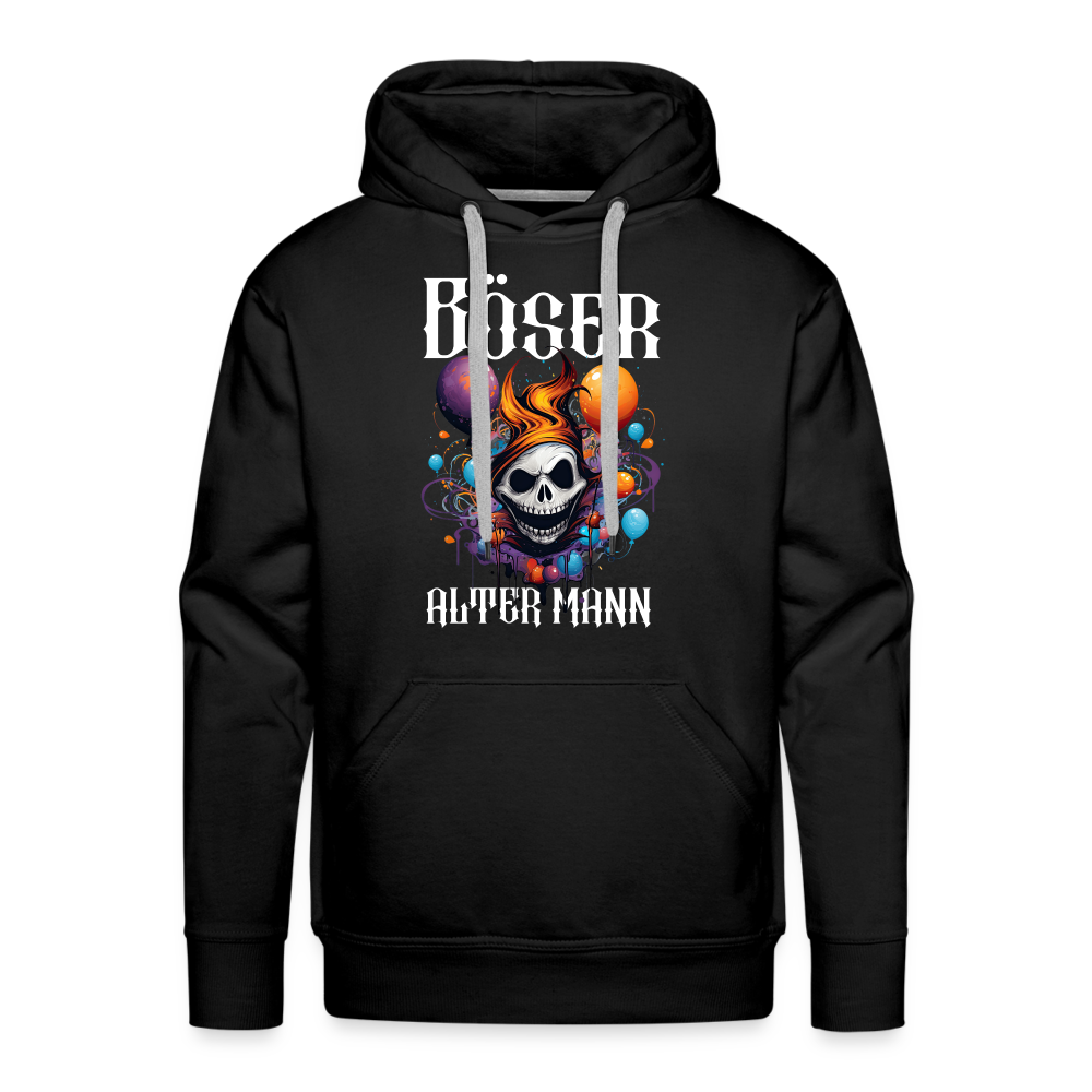 Böser alter Mann Skull Herren Premium Hoodie - Schwarz