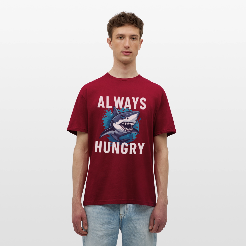 Always hungry shark Herren T-Shirt - Ziegelrot