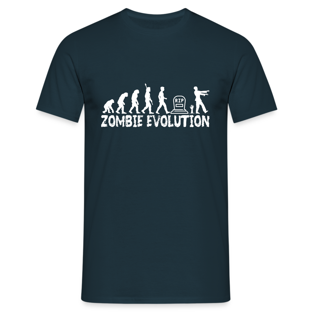 Zombie Evolution RIP Zombi Herren T-Shirt - Navy