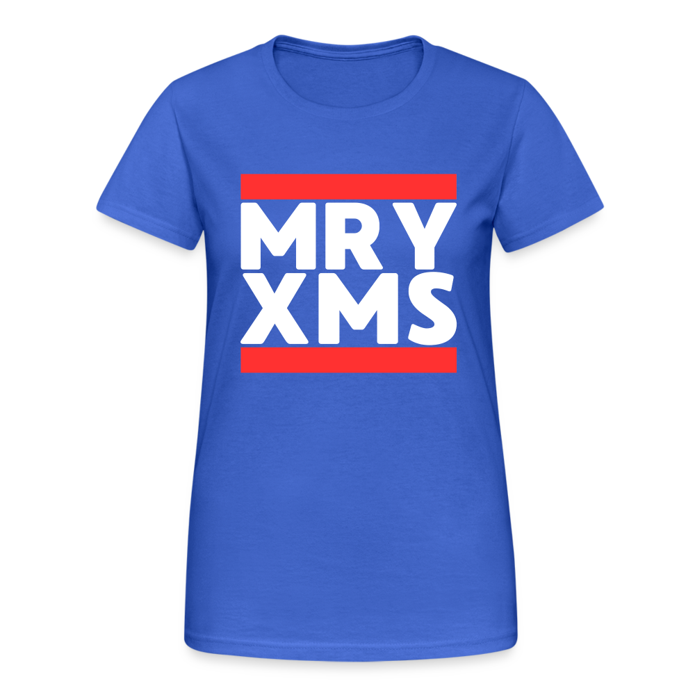 MRY XMS Merry Christmas Ugly Damen T-Shirt - Königsblau