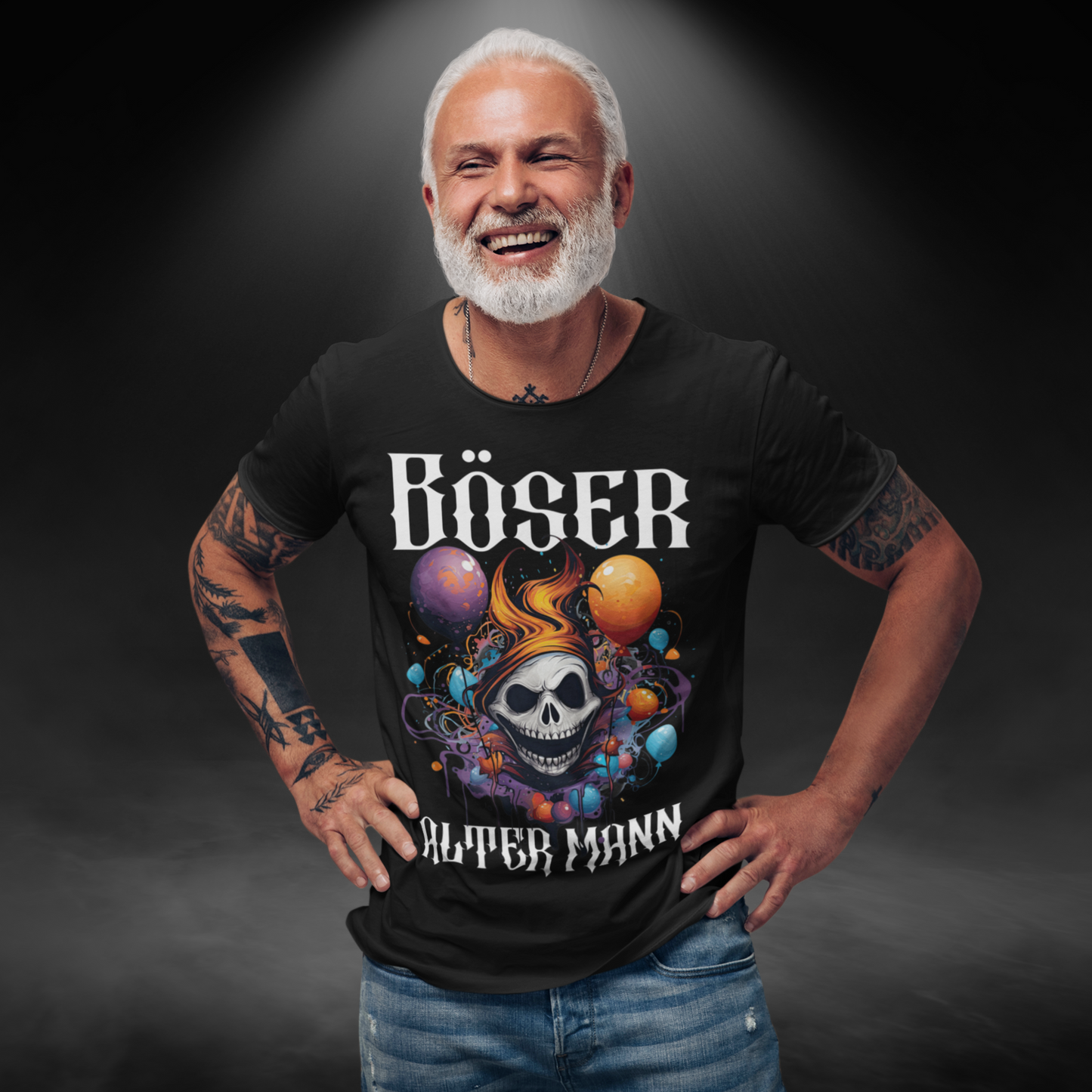 Böser alter Mann Skull Herren T-Shirt