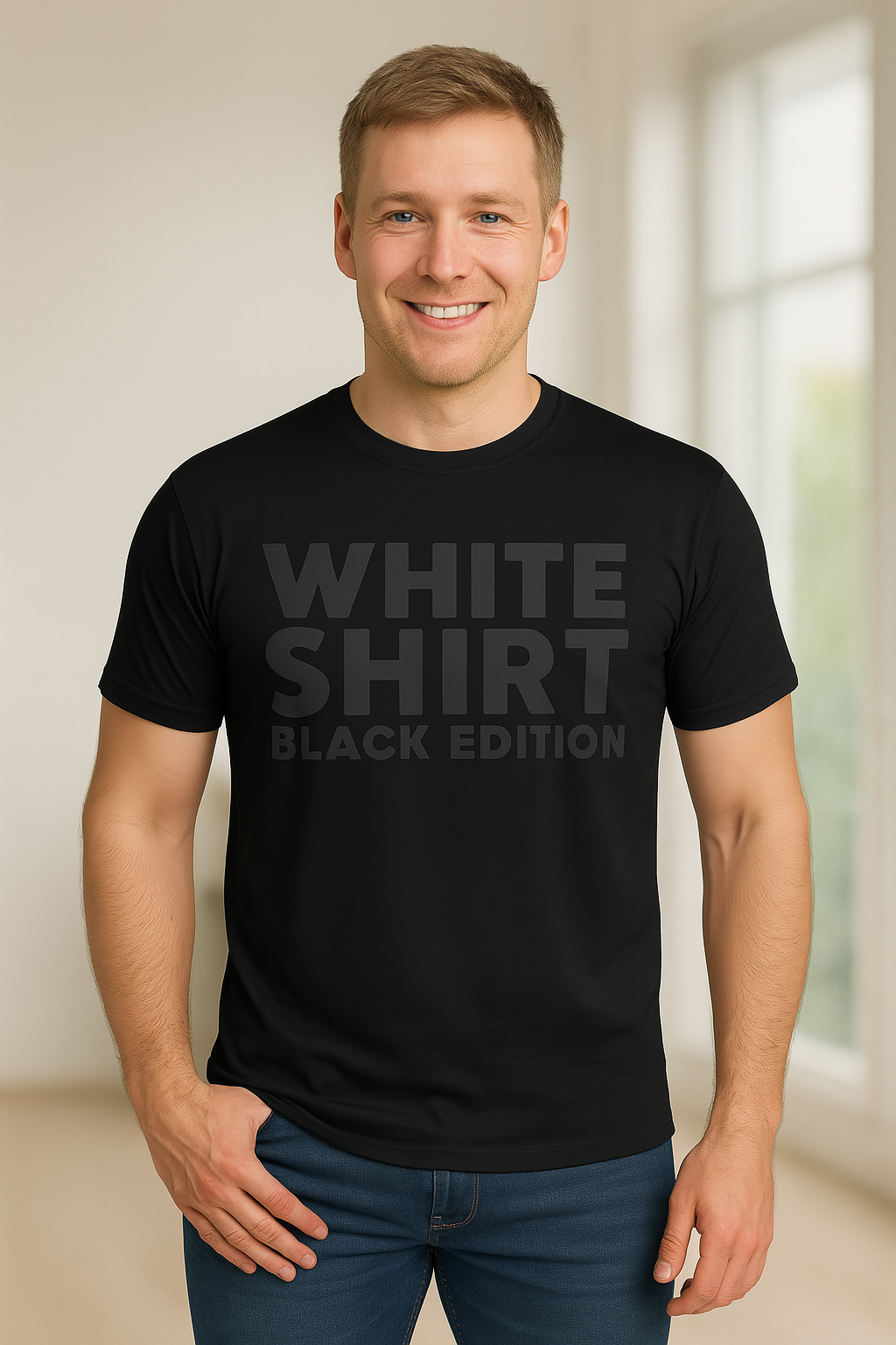 White Shirt Black Edition Herren T-Shirt