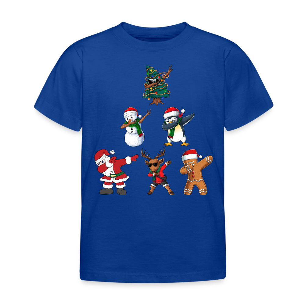 Dabbing-Weihnachtszauber T-Shirt - Schwarz/Blau - Royalblau