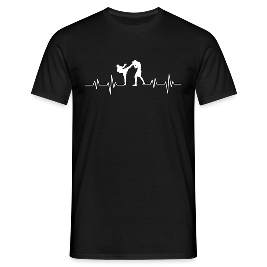 Fighter's Heartbeat T-Shirt - Schwarz/Navy - Schwarz