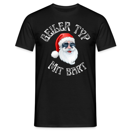 Bartiger Santa T-Shirt - Schwarz/Navy - Schwarz