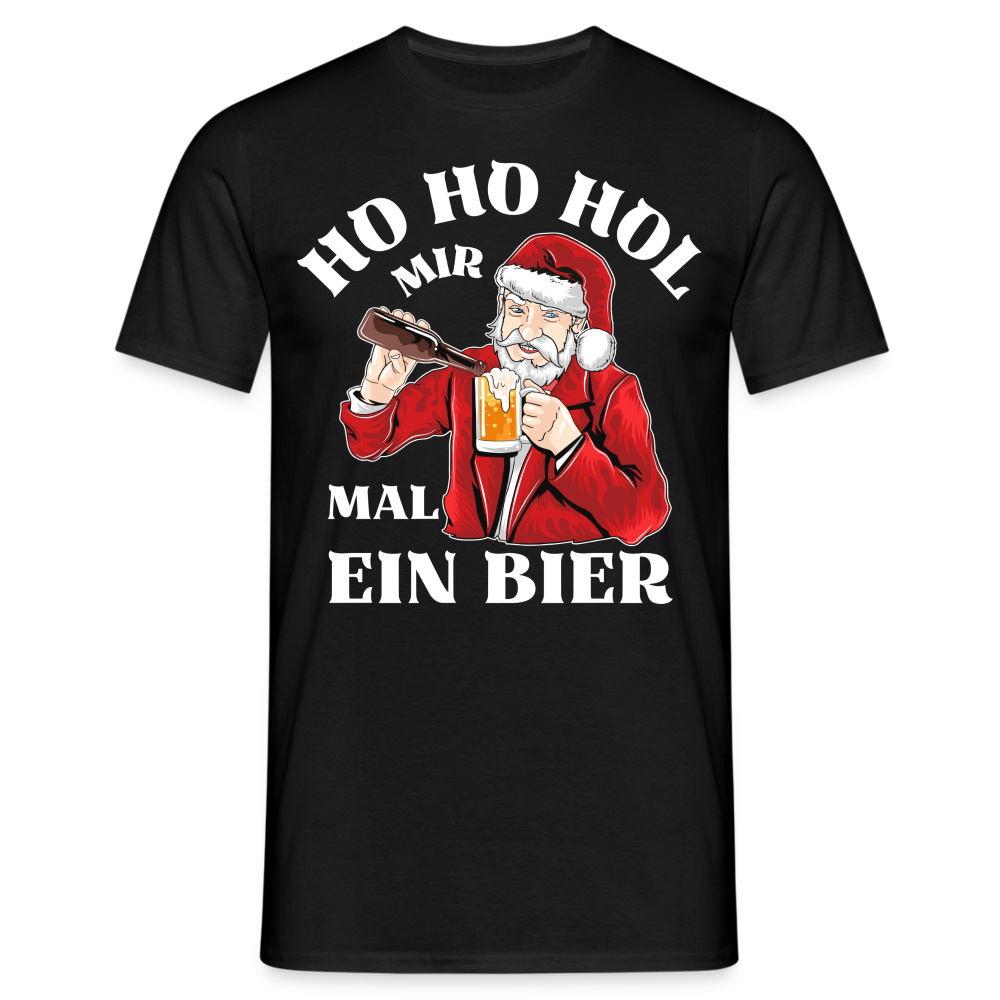 Ho Ho Hopfenfreude Männer T-Shirt - Schwarz/Navy/Rot - Schwarz
