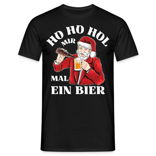 Ho Ho Hopfenfreude Männer T-Shirt - Schwarz/Navy/Rot - Schwarz