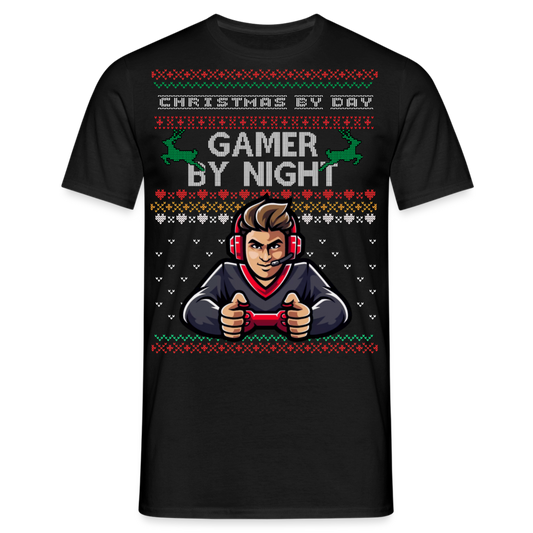Christmas Sun, Gaming Fun T-Shirt - Schwarz/Navy - Schwarz