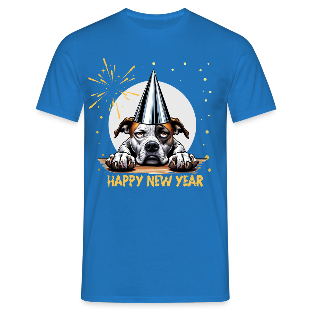 Bored Silvester Dog T-Shirt - Schwarz/Navy/Rot/Blau - Royalblau