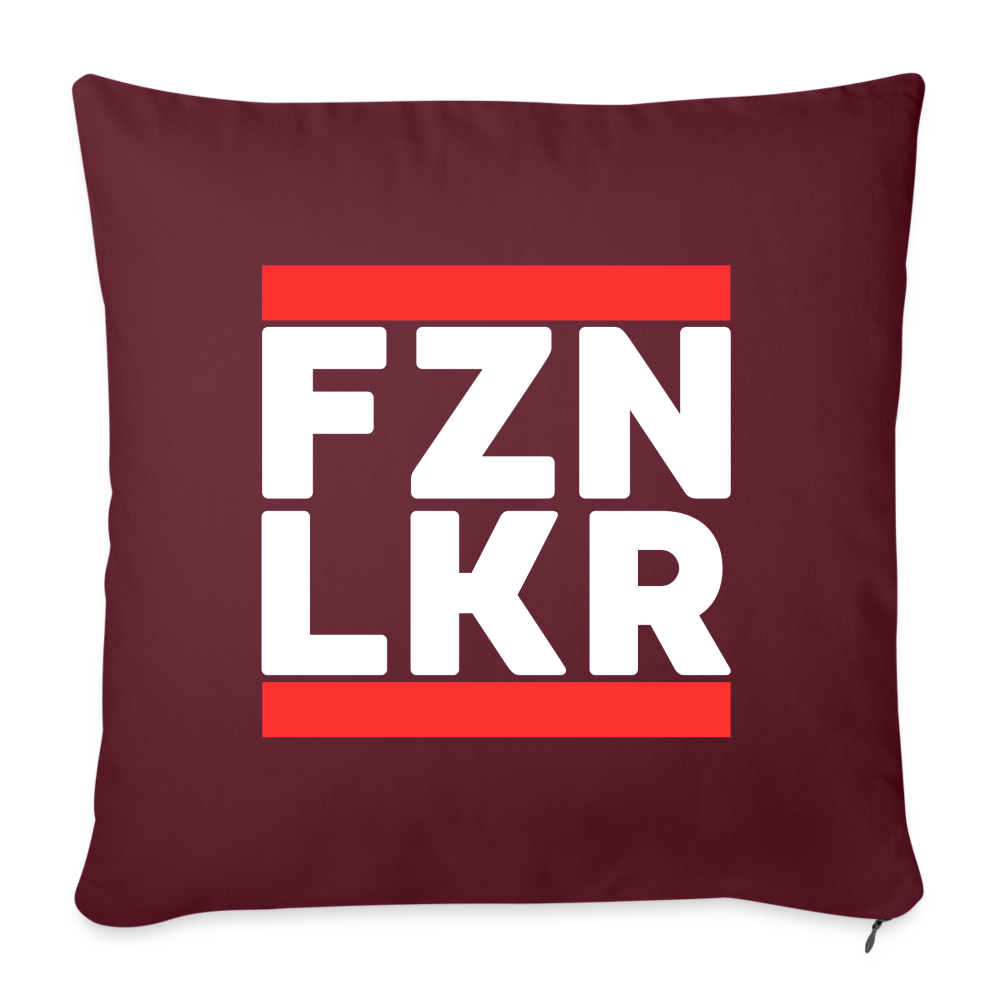 FZN LKR Sofakissen mit Füllung 44 x 44 cm - Burgunderrot