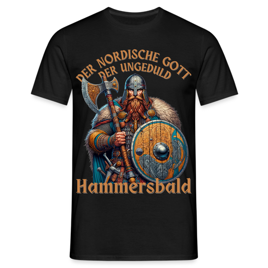 Der Nordische Gott der Ungeduld Hammersbald Herren T-Shirt - Schwarz
