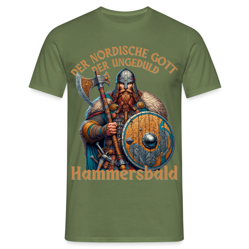 Der Nordische Gott der Ungeduld Hammersbald Herren T-Shirt - Militärgrün