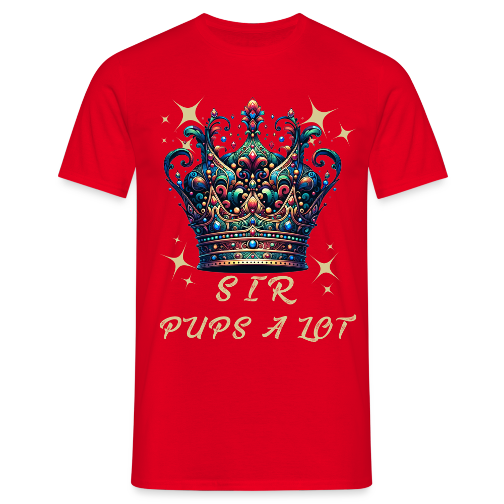 Sir pups a lot Herren T-Shirt - Rot