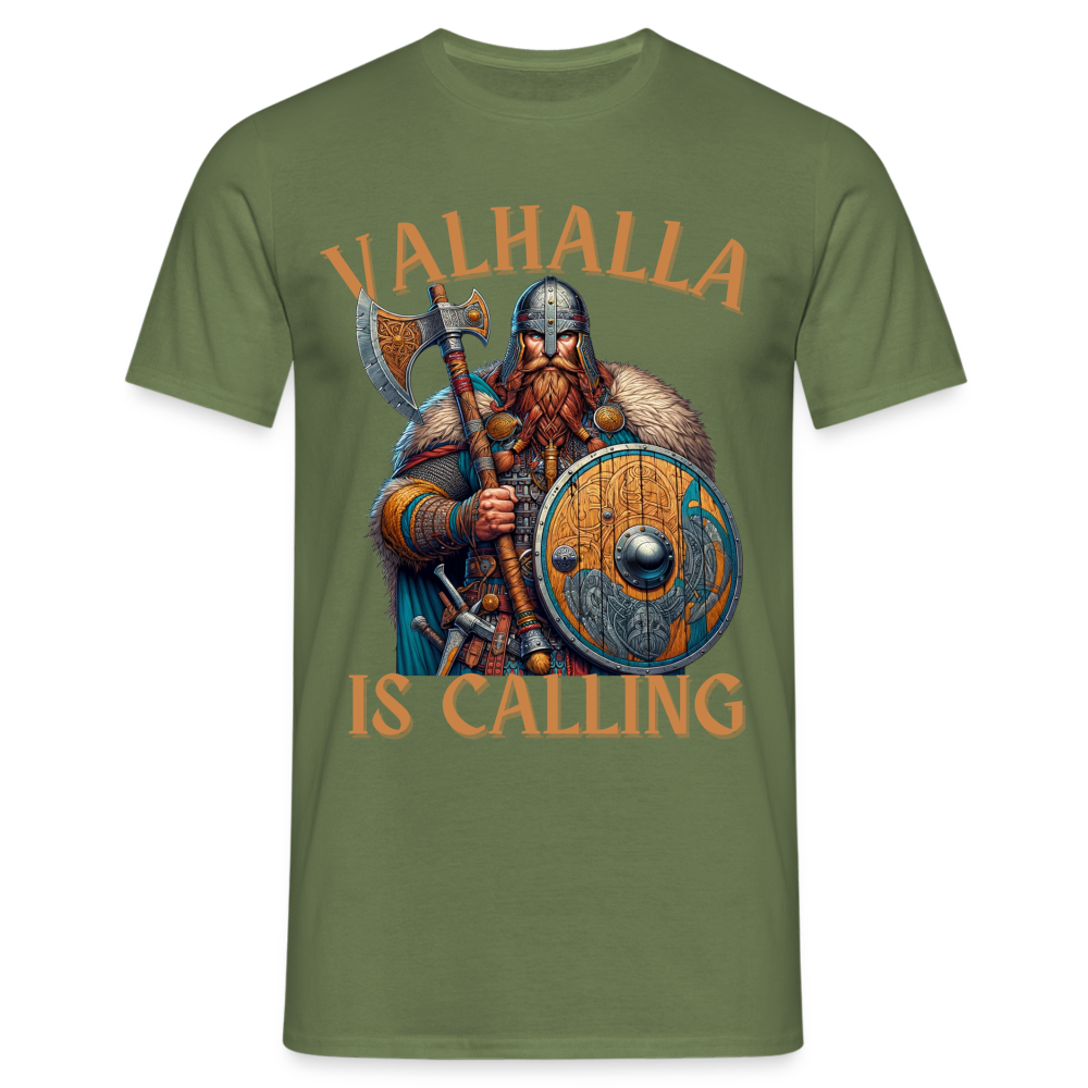 Valhalla is Calling Herren T-Shirt - Militärgrün