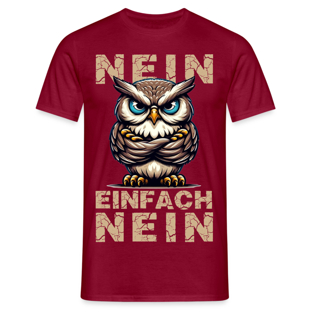 NEIN einfach NEIN Herren T-Shirt - Ziegelrot