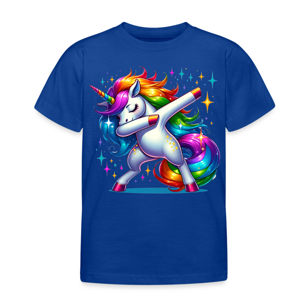 Unicorn Dab Dance Kinder T-Shirt - Royalblau