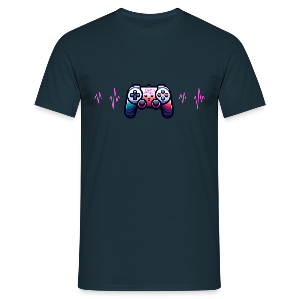 Heartbeat Gaming EKG Herren T-Shirt - Navy