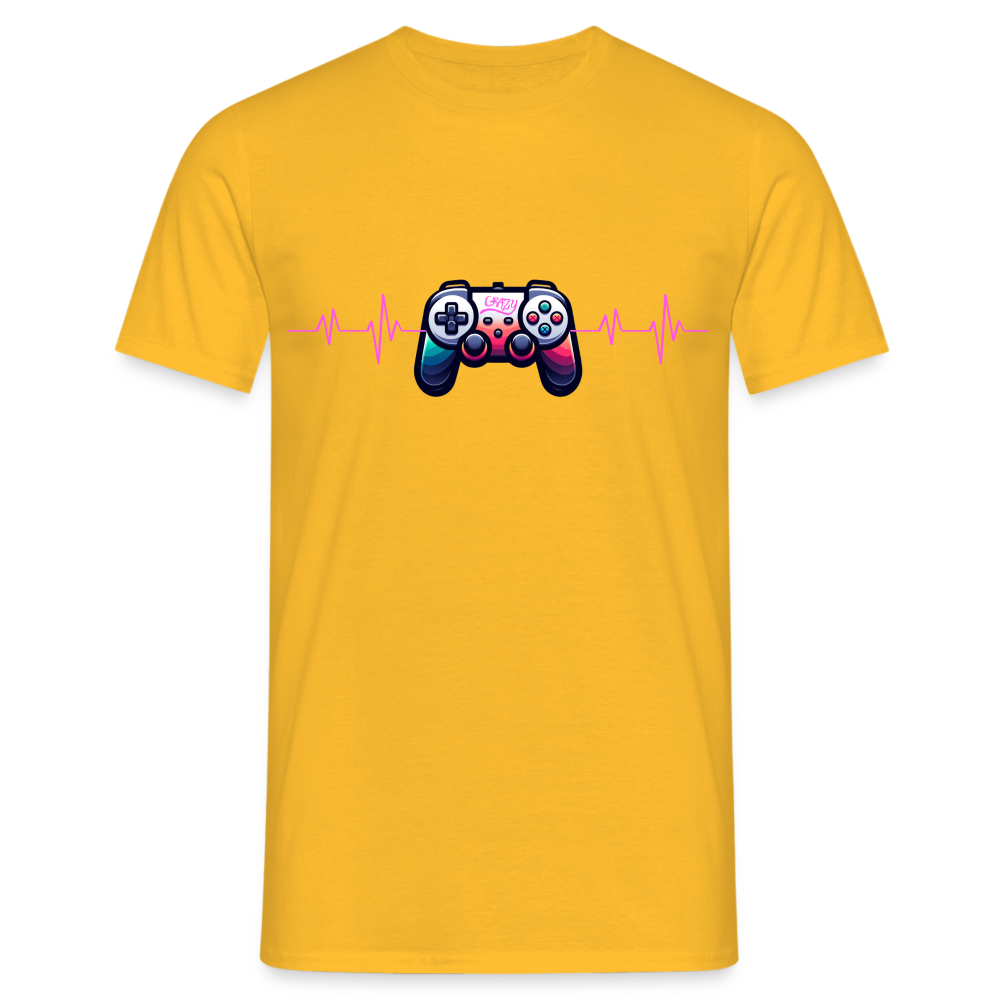 Heartbeat Gaming EKG Herren T-Shirt - Gelb