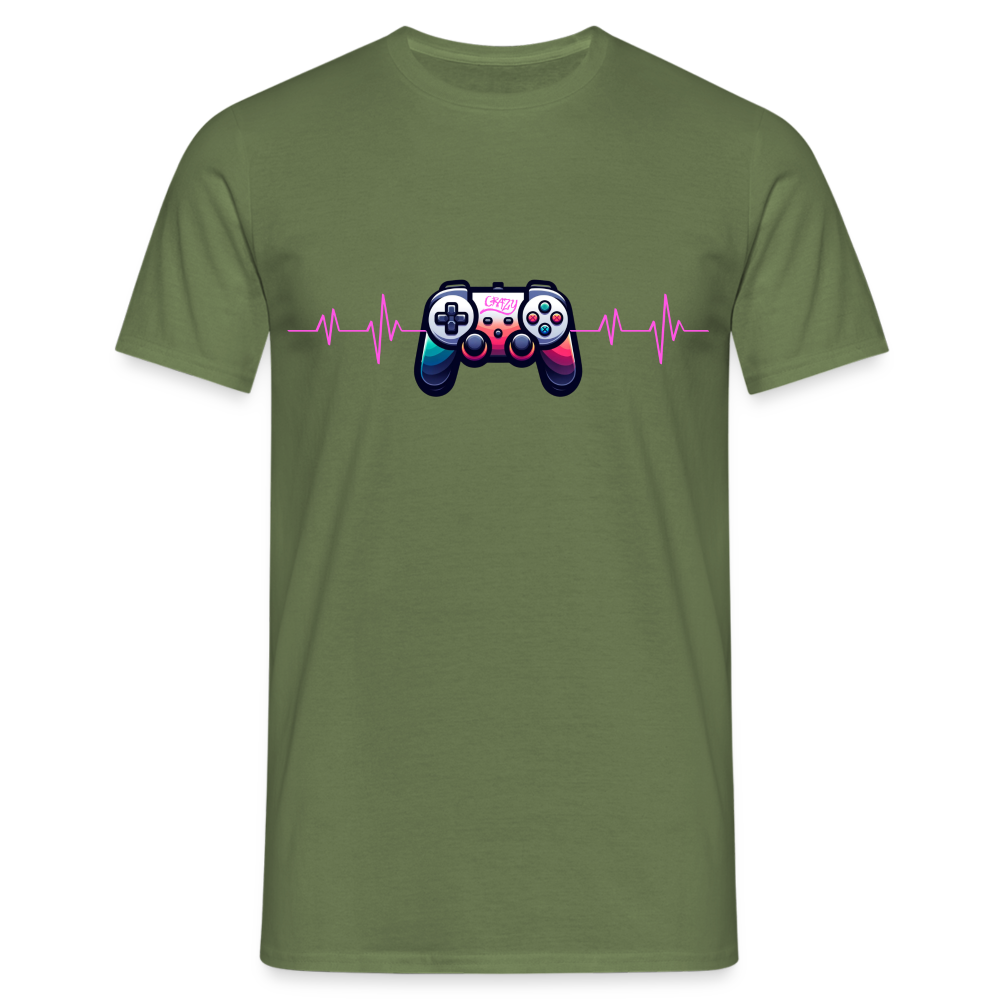 Heartbeat Gaming EKG Herren T-Shirt - Militärgrün