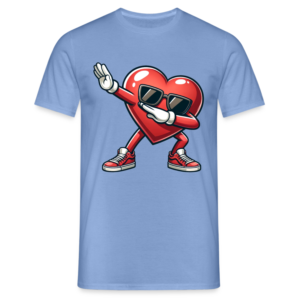 Dabbing Heart Herren T-Shirt - carolina blue