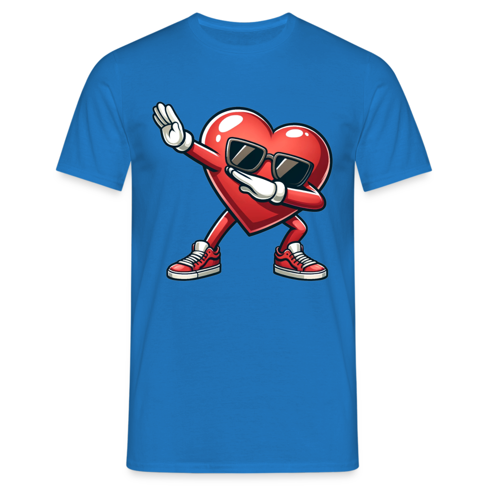 Dabbing Heart Herren T-Shirt - Royalblau