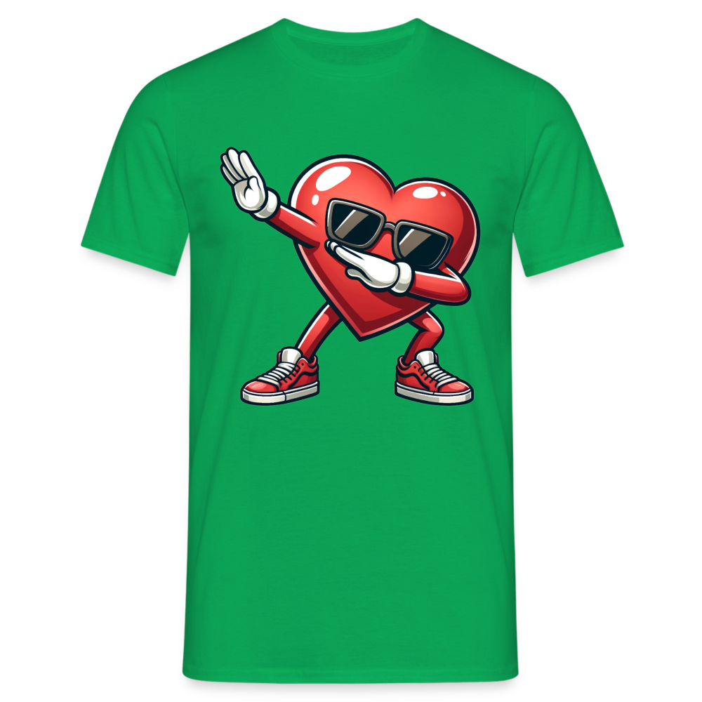 Dabbing Heart Herren T-Shirt - Kelly Green