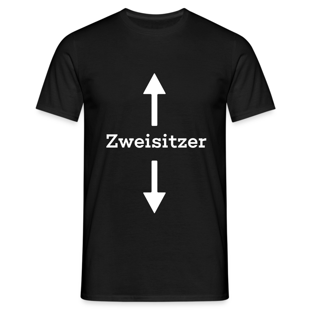 Zweisitzer Herren T-Shirt - Schwarz