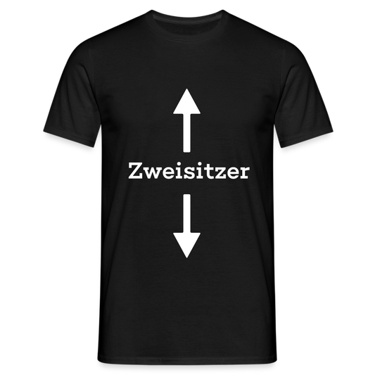 Zweisitzer Herren T-Shirt - Schwarz