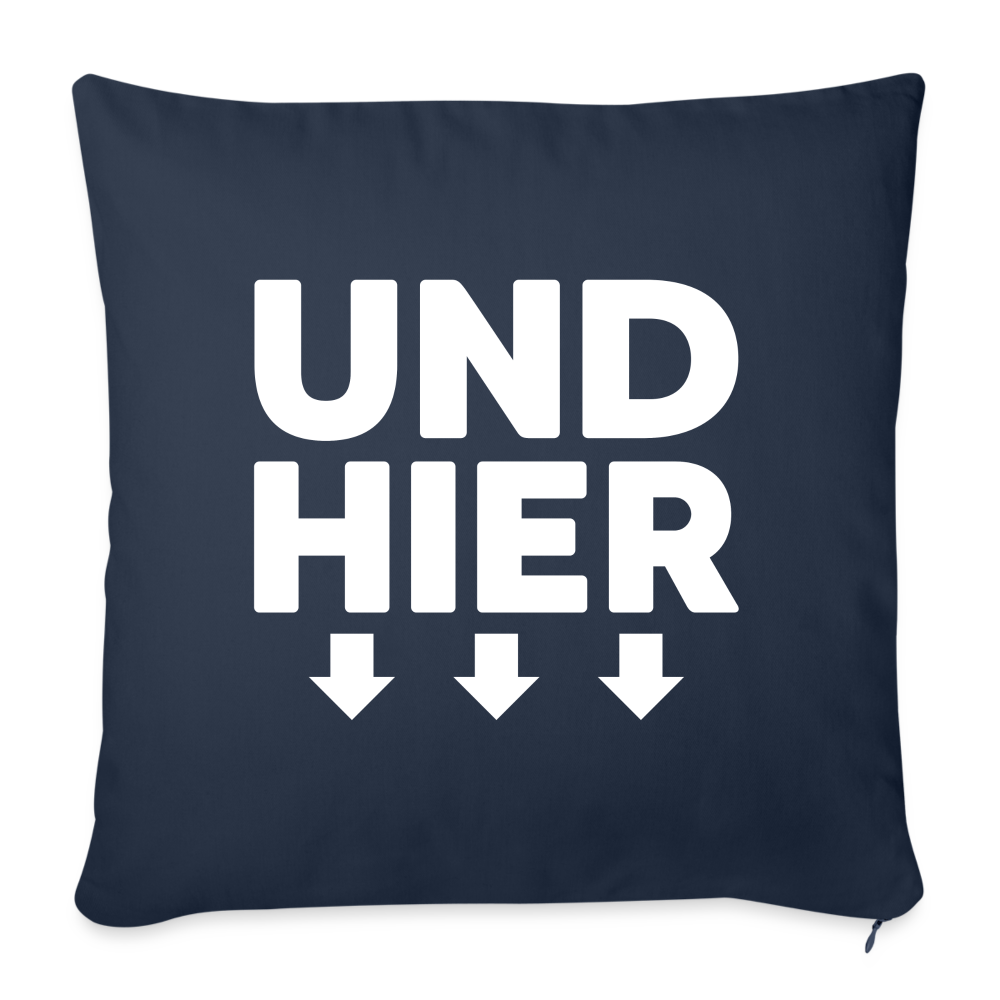 Wir hatten hier Sex und hier Sofakissen mit Füllung 44 x 44 cm - Navy