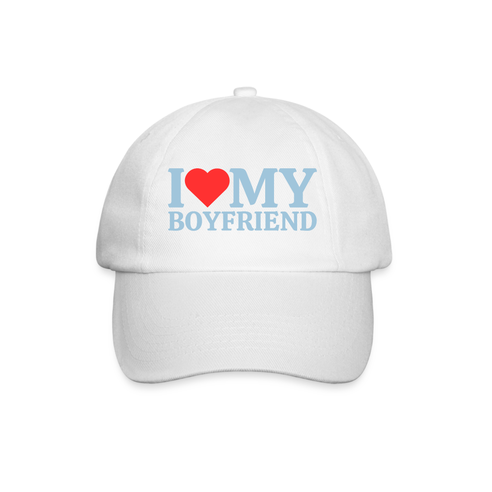 I Love my Boyfriend Cap - Weiß/Weiß