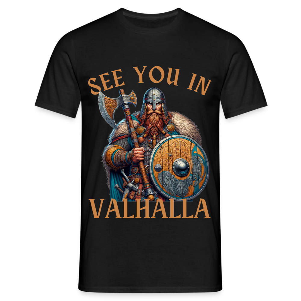 See you in Valhalla Herren T-Shirt - Schwarz