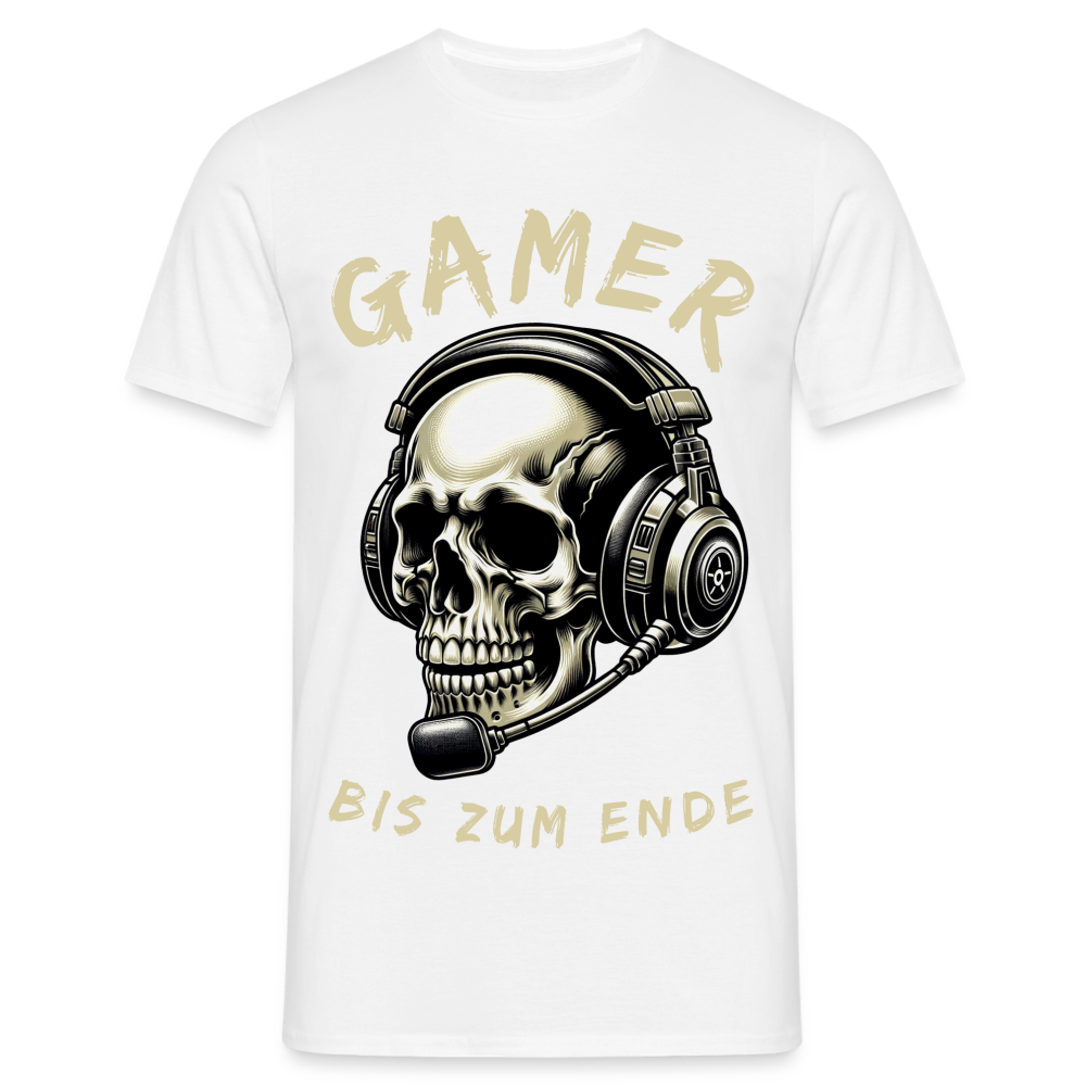 Gamer bis zum Ende Herren T-Shirt - weiß