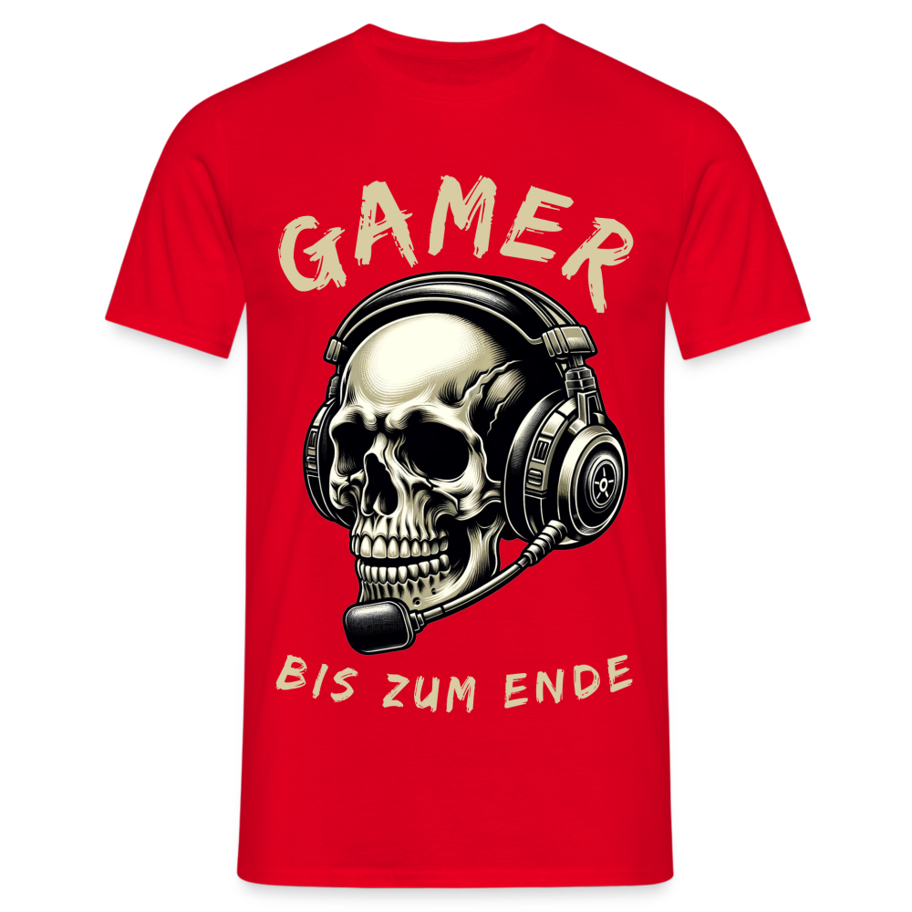 Gamer bis zum Ende Herren T-Shirt - Rot