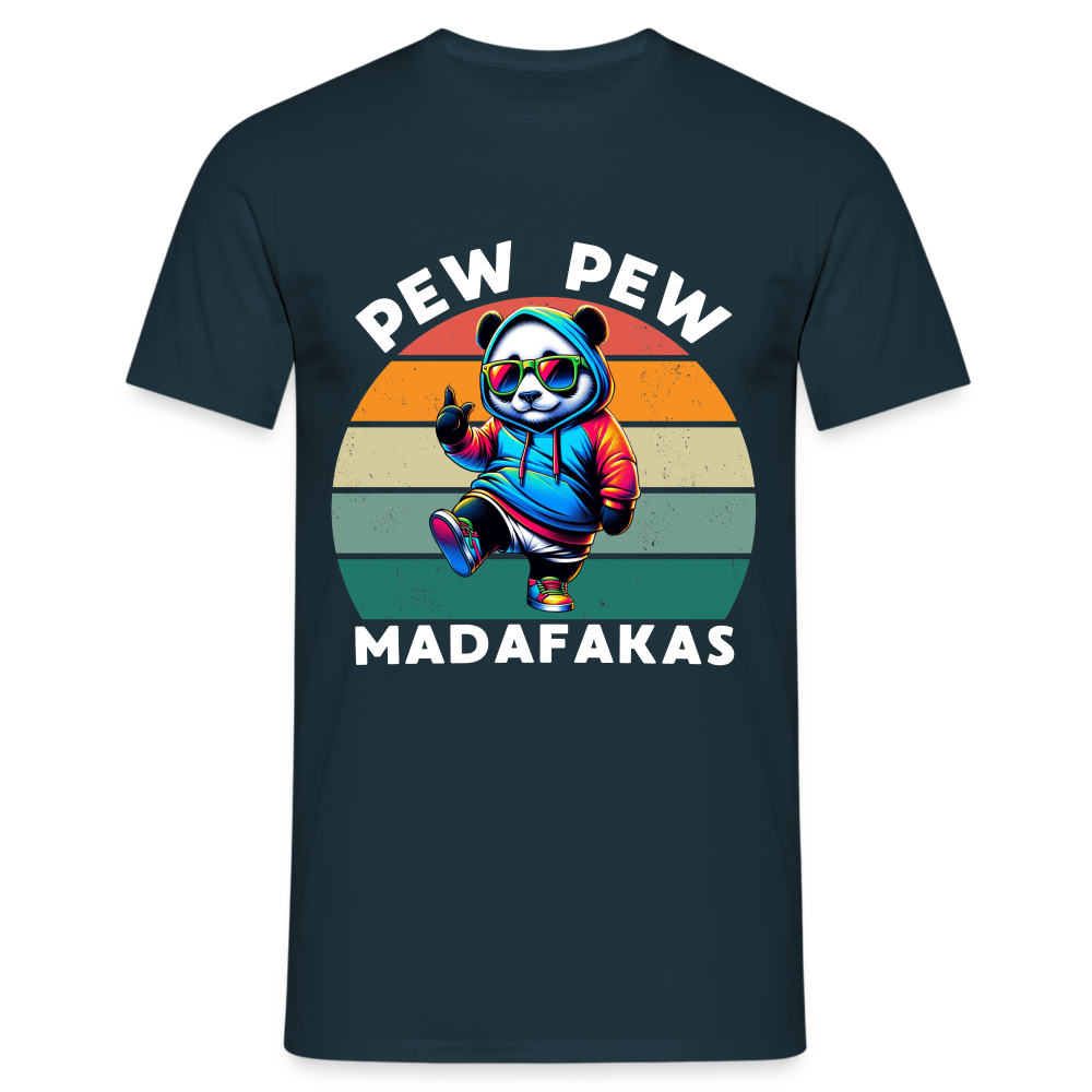 PEW PEW Madafakas Herren T-Shirt - Navy