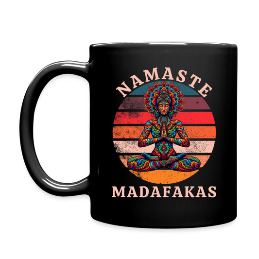 Namaste Madafakas Tasse - Schwarz