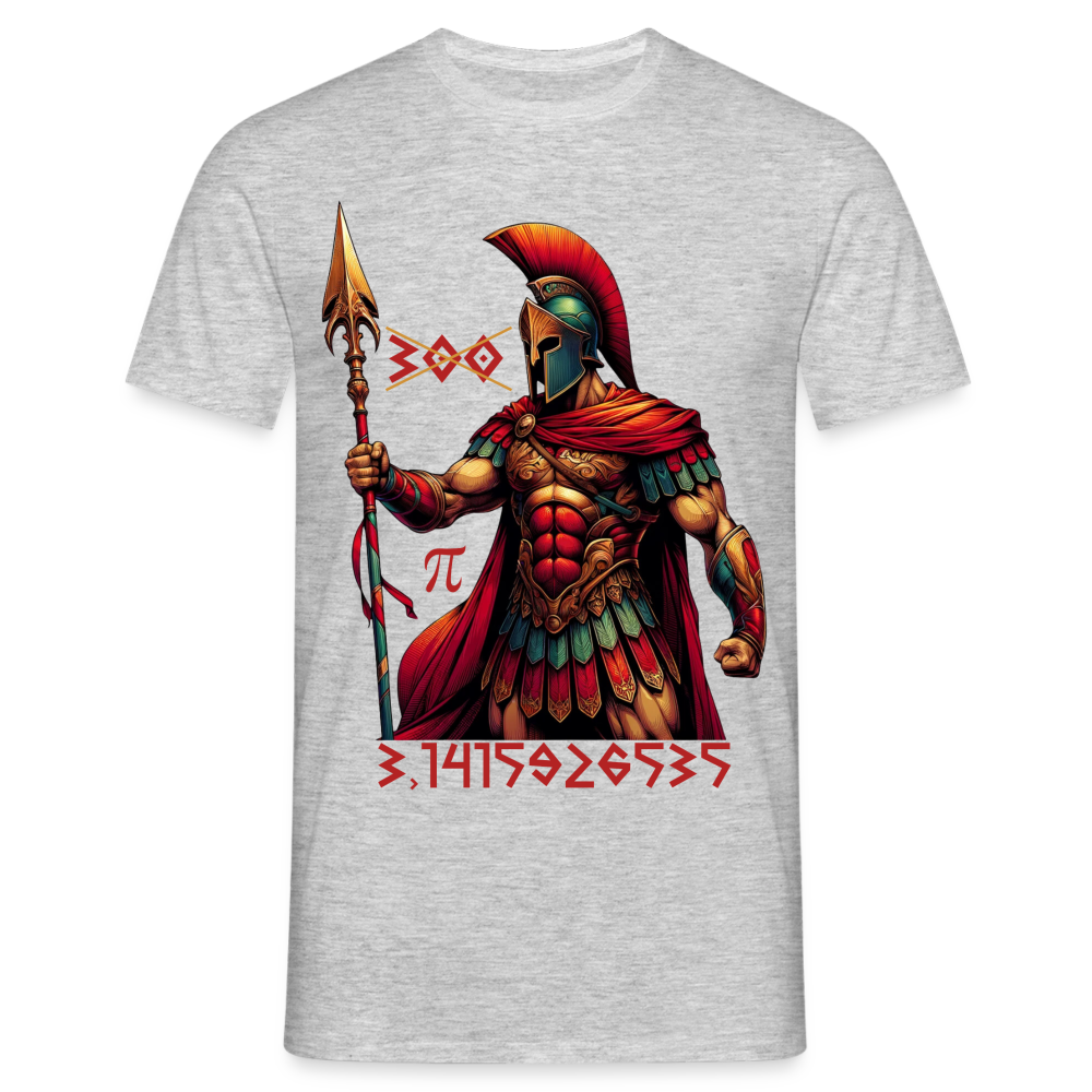 Spartaner π 3.1415926535 Herren T-Shirt - Grau meliert