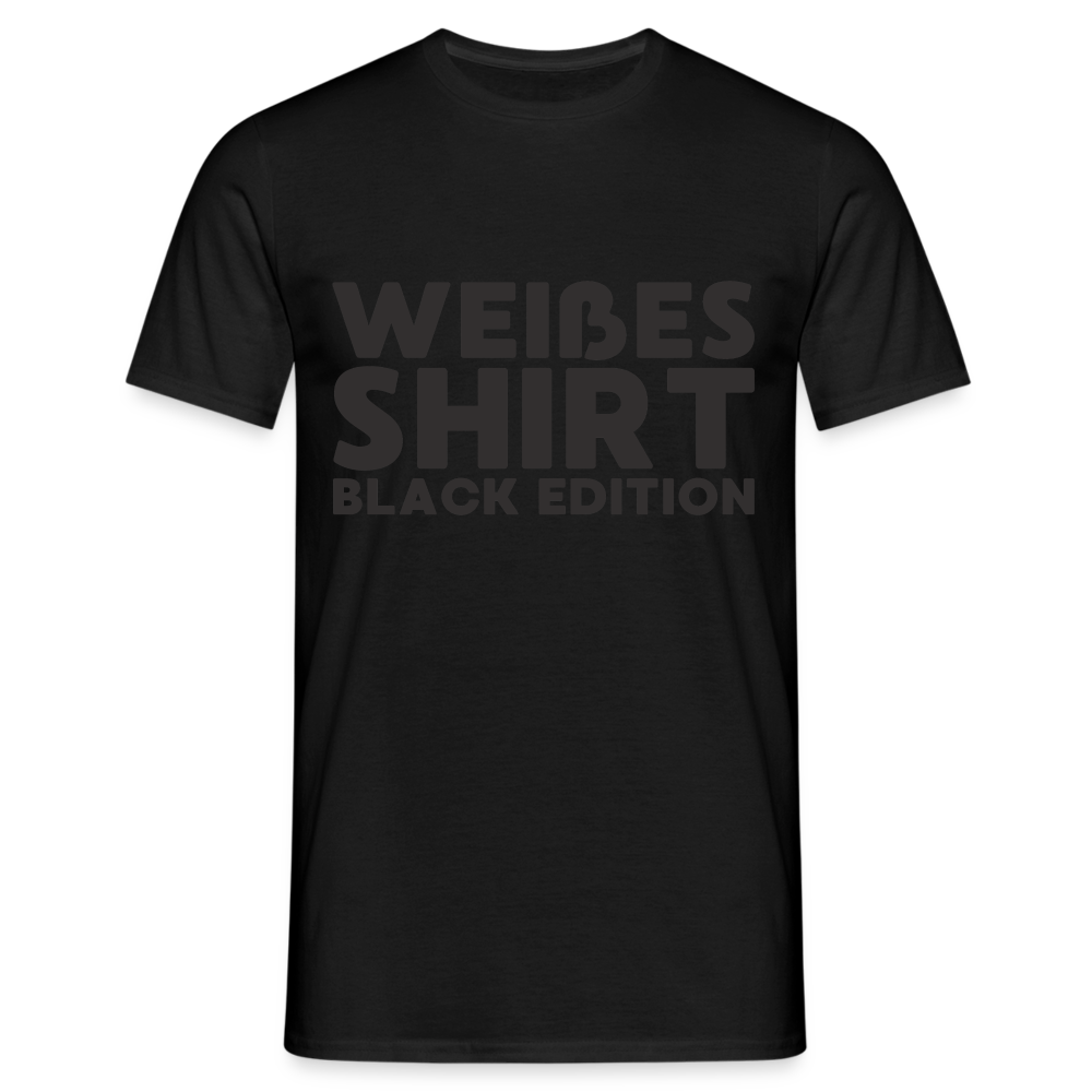 Weißes Shirt Black Edition Herren T-Shirt - Schwarz